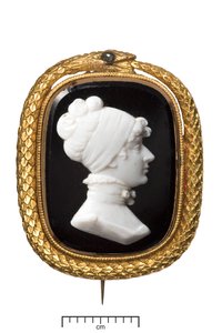 Broche commémorative en or de la mort de la princesse Charlotte, vers 1817