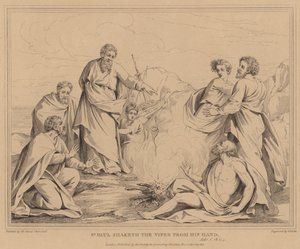 Saint Paul secoue la vipère de sa main, Actes