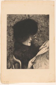 Femme lisant un journal