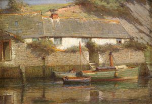 Un cottage au bord de la rivière - James Valentine Jelley