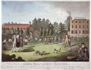 Vue arrière de la Salvadore House Academy, Tooting, Wandsworth, Londres, 1787 - James Walker