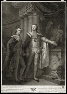 Portrait des Grands-Ducs Alexandre Pavlovitch et Constantin Pavlovitch de Russie, 1797 - James Walker