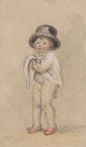 Un petit garçon avec des chaussures rouges (Enfant avec des chaussures rouges et un haut-de-forme) - James Ward