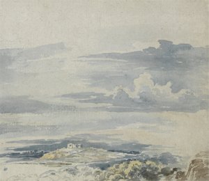 Paysage avec un château sur une colline - James Ward