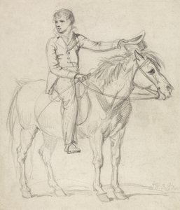 Lord Stanhope en tant que garçon montant un poney