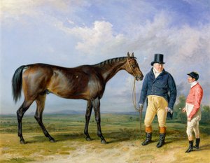 Rockingham avec son Propriétaire, John Theobald, et le Jockey, Jem Robinson, 1835