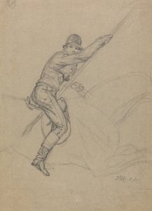 Sir Charles Blunt chassant le sanglier et échappant au tigre : une étude pour une série de quatre peintures réalisée en 1815