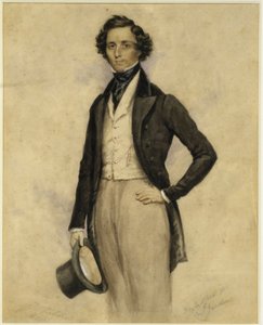 Portrait de Felix Mendelssohn Bartholdy - James Warren Childe