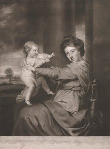 Caroline Duchesse de Marlborough avec Lady Caroline Spencer sa fille
