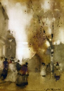 Scène de Rue avec Figures
