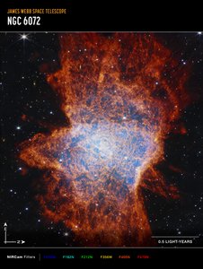 NGC 6072 (NIRCam Compass Image) - James Webb Space Telescope (NASA)