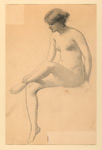 Femme nue assise - James Wells Champney