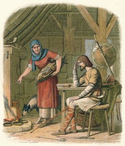 Alfred dans la chaumière du vacher, vers 878 - James William Edmund Doyle