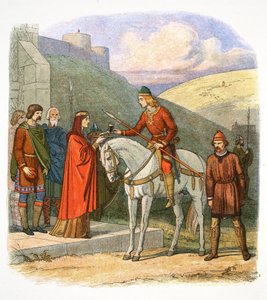 Édouard le Martyr arrivant à Corfe, Dorset, 978