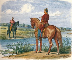 Henri et Étienne se concertent à travers la Tamise, 1153 - James William Edmund Doyle