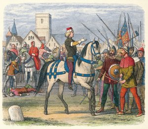 Richard prend le commandement des rebelles, 1381 1864 - James William Edmund Doyle
