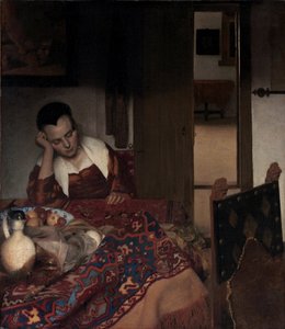 Une fille endormie (détail) - Johannes Vermeer