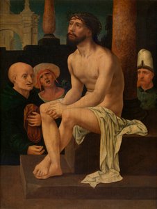 Christ assis sur la pierre froide
