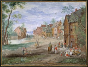 Le plein à Gouda en hiver - Jan (follower of) Brueghel