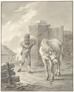 Homme avec un sac sur l