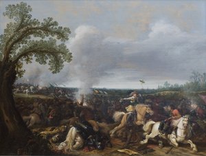 Le roi Gustave II Adolphe de Suède à la bataille de Lützen le 16 novembre 1632