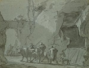 Bergers devant une arche, vers 1650-52 - Jan Asselijn
