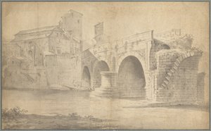 Vue du Ponte Rotto, Rome - Jan Asselyn
