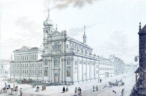Église des Hiberniens (Franciscains irlandais) et rue Hibernienne (Hybernská), 1781