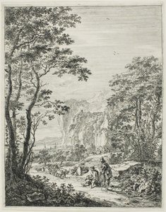 La charrette à bœufs, des Paysages italiens verticaux