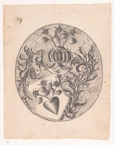 Blason familial avec rose