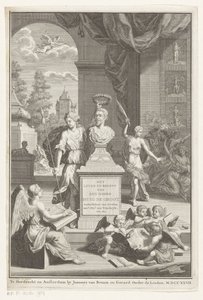 Buste de Hugo Grotius couronné par Victoria - Jan Caspar Philips