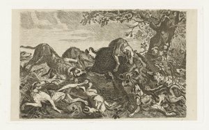 Chasse au sanglier avec des chiens