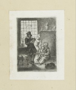 Intérieur avec une famille