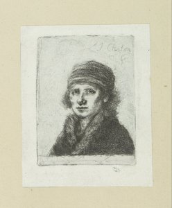 Jeune homme avec col en fourrure - Jan Chalon