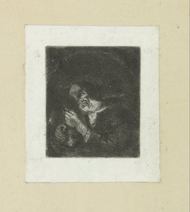 Homme à la lumière de la bougie