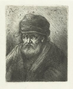 Vieil homme avec barbe et bonnet