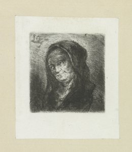 Vieille femme avec un voile noir - Jan Chalon