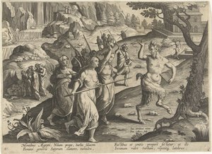 Femmes chassant un satyre - Jan Collaert (II)