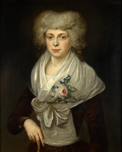 Portrait de femme avec des fleurs