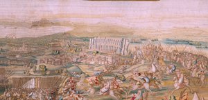 Tapisserie Flamande. Série La Conquête de Tunis. L