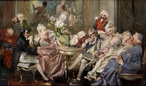 Compagnie courtoise dans un salon