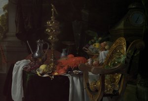 Nature morte : une scène de banquet, probablement vers 1640-41