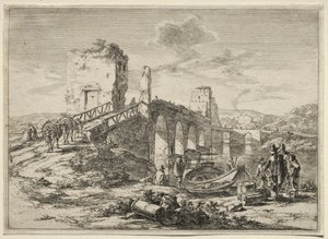 Le pont Molle sur le Tibre - Jan Dirksz Both