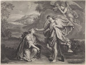 Le Christ apparaît en jardinier à Marie Madeleine (Noli me tangere) - Jan Edelinck (possibly)