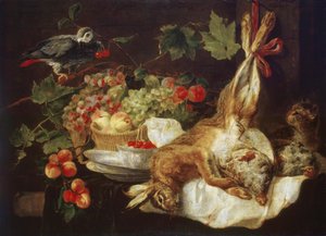 Lièvre, fruit et perroquet - Jan Fyt