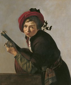 Jeune homme jouant du théorbe - Jan Gerritsz van Bronckhorst