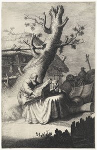 Saint Jérôme lisant sous un arbre