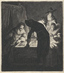 Joueurs de tric-trac à la chandelle Triktrakspelers - Jan Gillisz. van Vliet
