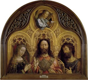 Christ entre la Vierge Marie et Saint Jean-Baptiste - Jan Gossaert