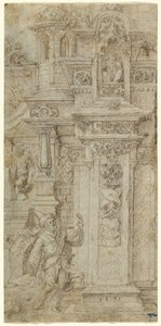 Deux rois et une femme quittant un palais élaboré